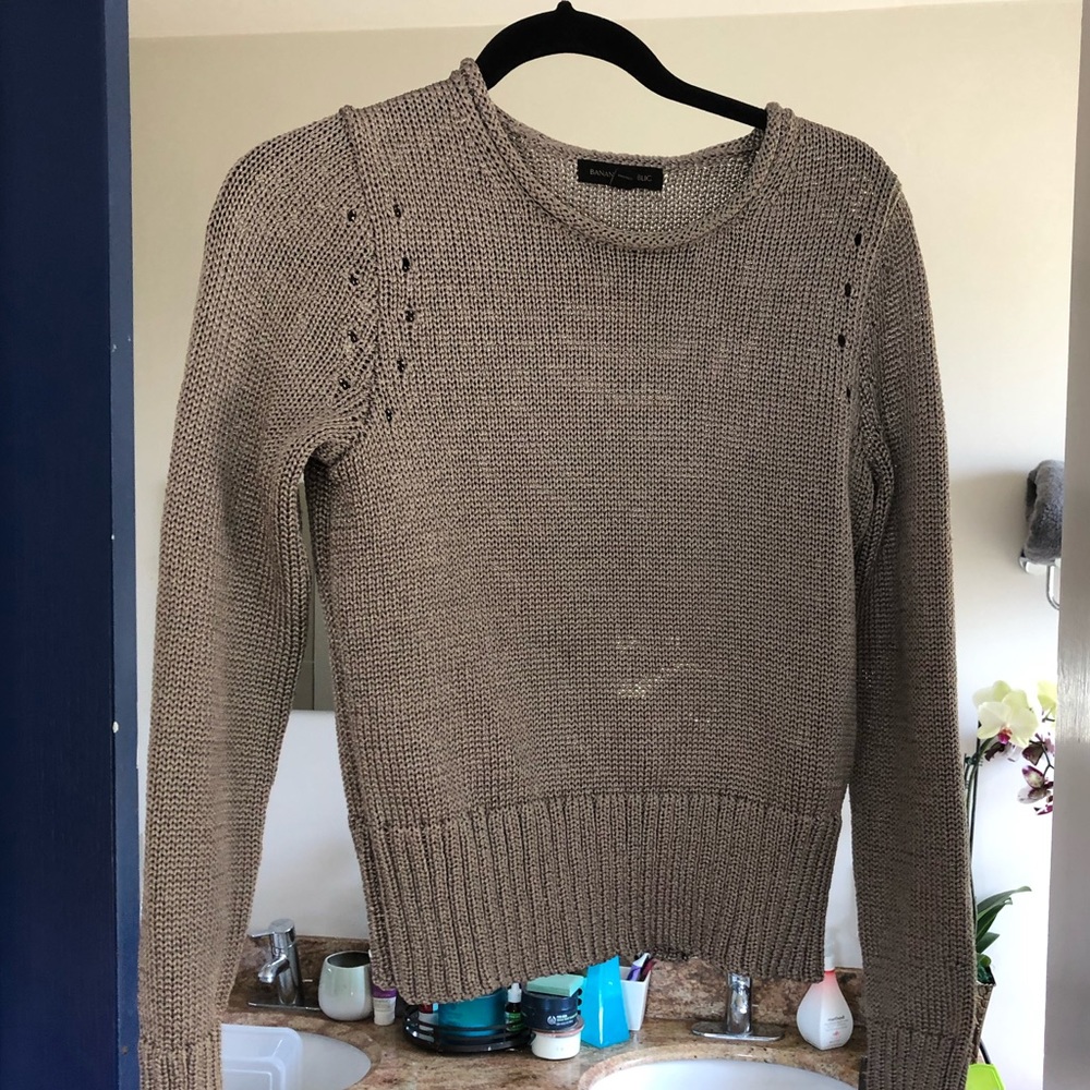 Banana Republic Silver Sweater. Small